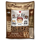 Dog Mom Dog Dad Our Snuggle Blanket - Gift For Dog Lovers - Personalized Custom Fleece Blanket