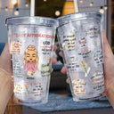 My Daily Affirmations - Gift For Yourself, Gift For Women - Personalized Acrylic Insulated Tumbler With Straw