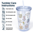 My Daily Affirmations - Gift For Yourself, Gift For Women - Personalized Acrylic Insulated Tumbler With Straw