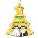 May Your Christmas Tree Survive - Gift For Cat Lovers - Personalized Tree Ceramic Ornament