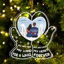 Hold My Heart - Christmas Gift For Couples - Personalized Custom Shaped Acrylic Ornament