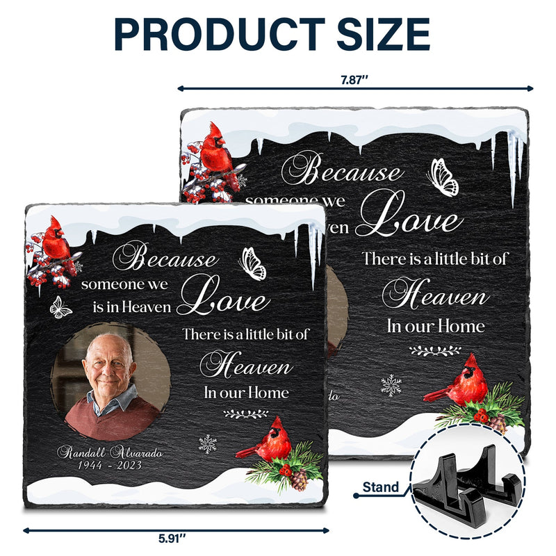 Custom Photo Someone We Love Is In Heaven - Memorial Gift - Personalized Rectangle Memorial Garden Stone