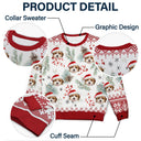 Custom Photo Family Dog Cat Face - Christmas Gift For Pet Lovers, Family Members - Personalized Unisex Ugly Sweater