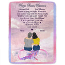 Mother Daughter Hugs From Heaven - Memorial Gift - Personalized Fleece Blanket