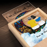 Always With You Mother Daughter - Memorial Gift - Personalized Picture Frame Light Box