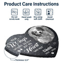 Custom Photo Once By My Side Forever In My Heart - Memorial Gift For Loss Pet, Gift For Pet Lovers - Personalized Heart Memorial Garden Stone