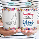 Mom Grandma Everything We Are - Gift For Mother, Grandmother - Personalized White Edge-to-Edge Mug