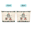 Monogram Letter Leopard Pattern - Gift For Women, Yourself - Personalized Cosmetic Bag