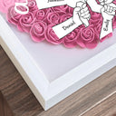 Mom Grandma Kids Hand In Hand - Gift For Mother, Grandmother - Personalized Flower Shadow Box