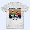 Grandpa Grandma & Grandkids Besties Since - Gift For Grandparents, Gift For Parents - Personalized T Shirt