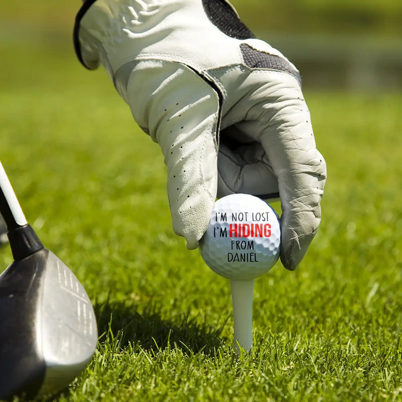 Custom Photo I'm Not Lost - Personalized Golf Ball