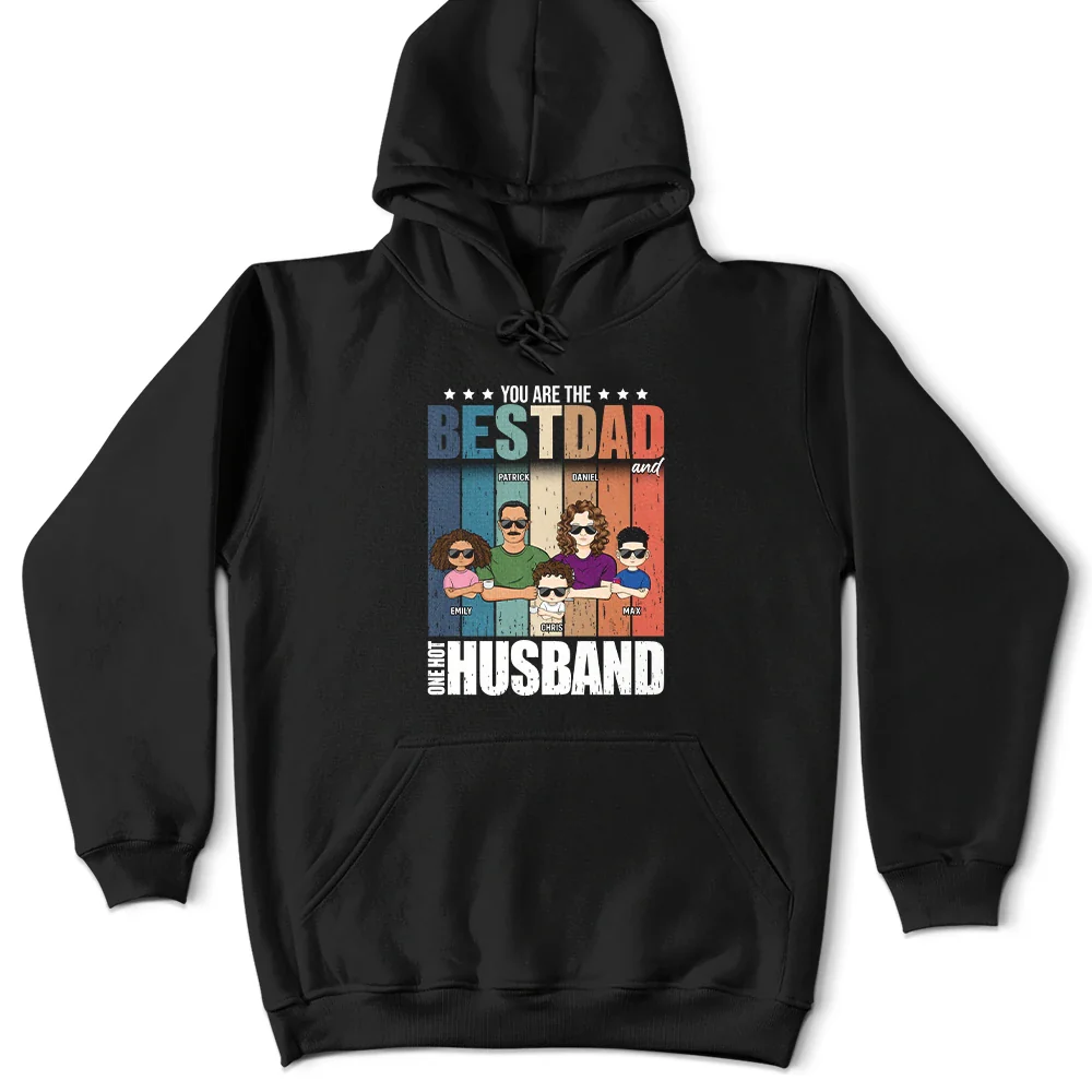 Young Best Dad Hot Husband - Personalized T Shirt