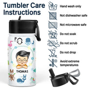 Cute Animal Alphabet - Personalized Kids Water Bottle