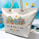 Mom Grandma Beach Summer Vibe - Personalized Beach Bag