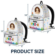 Hello School - Personalized Canvas Backpack