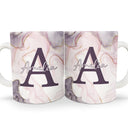 Letter Monogram Marble - Personalized White Edge-to-Edge Mug