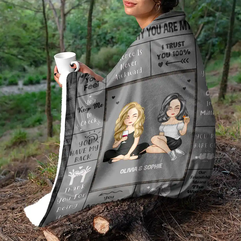 Reasons Why You Are My Bestie - Personalized Fleece Blanket, Sherpa Blanket