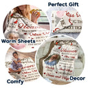 Memorial - Custom Photo Memorial A Hug From Heaven - Personalized Fleece Blanket, Sherpa Blanket