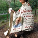Memorial - Custom Photo Memorial A Hug From Heaven - Personalized Fleece Blanket, Sherpa Blanket