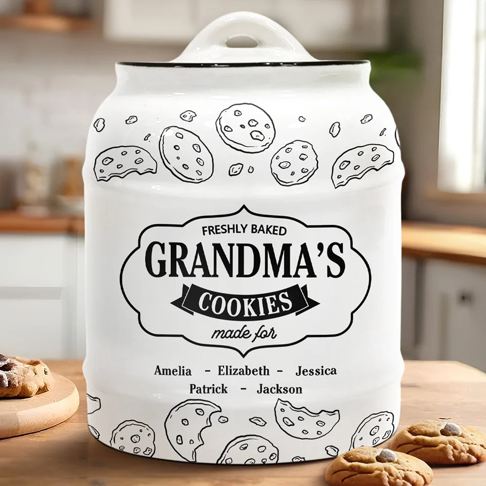 Gift For Mother, Gift For Grandma, Gift For Aunt - Freshly Baked Grandma's Mom's Cookies - Personalized Cookie Jar