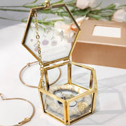 Gift For Mother,Gift For Grandma,Love - Grandma's Garden Birth Flower - Personalized Glass Jewelry Box