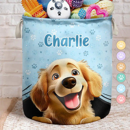 Dog Toys - Personalized Laundry Basket, Storage Basket