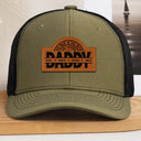 Cool Dad Papa Grandpa The Man The Myth The Legend - Personalized Leather Patch Hat