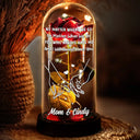 Gift For Mother,Mom - Daughters (Adult),Happy - No Matter Where We Go No Matter What We Do Mother Daughter - Personalized Everlasting Rose Dome Lamp