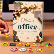 Christmas,Custom Text,Duck,Farm,Gift For Colleagues,Humorous,Pet Lovers - Custom Name Office Coworker Colleague - Personalized Christmas Countdown Advent Calendar