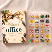 Christmas,Custom Text,Duck,Farm,Gift For Colleagues,Humorous,Pet Lovers - Custom Name Office Coworker Colleague - Personalized Christmas Countdown Advent Calendar