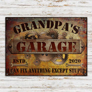 Garage I Can Fix Anything - Personalized Custom Classic Metal Signs