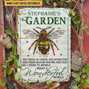 Garden Floral Art What A Wonderful World Custom Classic Metal Signs