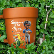Gardening, Gift For Women, Happy, Gift For Yourself - Gardener Of The Year - Personalized Plant Pot Ceramic Mug