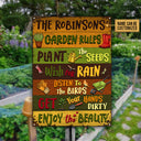 Gardening Garden Rules Custom Classic Metal Signs