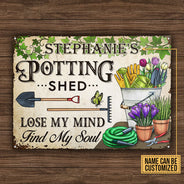 Gardening Potting Shed Custom Classic Metal Signs