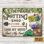 Gardening Potting Shed Custom Classic Metal Signs
