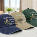 Vector,Gift For Yourself,Gift For Women,Gardening,Happy - Gardening Lovers I'll Be In My Office - Personalized Vintage Washed Denim Cap