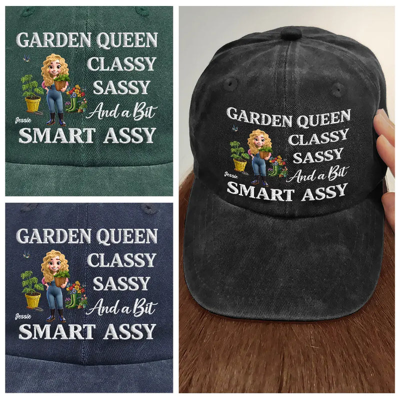 Vector,Gift For Yourself,Gift For Women,Gardening,Happy - Gardening Lovers I'll Be In My Office - Personalized Vintage Washed Denim Cap