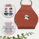 Gift For Daughter,Gift For Son,Gift For Grandkids,Dad - Daughters (Adult),Dad - Sons,Mom - Daughters (Adult),Mom - Sons,Dad - Daughters (Young),Mom - Daughters (Young),Love,German - Gib Einfach Dein Bestes - Personalisierter Pocket Hug Leder Schlüsselanhänger