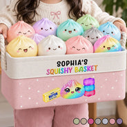 Christmas,Gift For Kids,Icon,Playful,Top Market - Gift For Kids - Personalized Name Squishy Hunting Treasure Storage Basket
