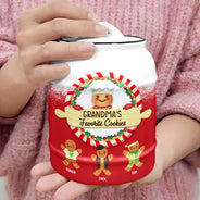 Gift For Women, Grandma - Grandkids, Grandma's Hobby, Gift For Grandma, Baking , Christmas, Love - Gingerbread Grandma Lil Sweeties - Personalized Cookie Jar