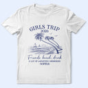 Beach,Gift For Bestie,Family,Happy,Summer - Girls Trip A Lot Of Laughter & Memories - Personalized T Shirt