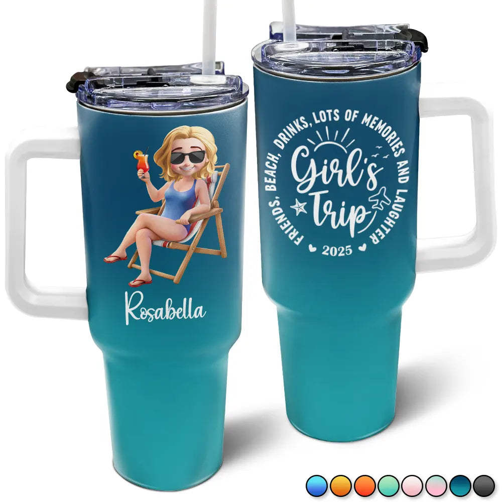 Girls Trip Lot Of Memories - Personalized 40oz Tumbler With Straw