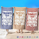 Gift For Bestie,Beach,Family,Happy,Icon - Girls Trip Family Trip On Vacation - Personalized Beach Towel