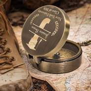 Graduation,Gift For Women,Gift For Men,Happy,Gift For Yourself - Go Confidently In The Direction Of Your Dreams - Personalized Engraved Brass Compass