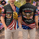 America 250th, Independence Day, Gift For Yourself, Proud, Custom Text - God Bless America - Personalized Hawaiian Shirt