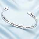 Christian,Gift For Yourself - God Is Within Her Bible Verse - Personalized Bangle Bracelet Cuff