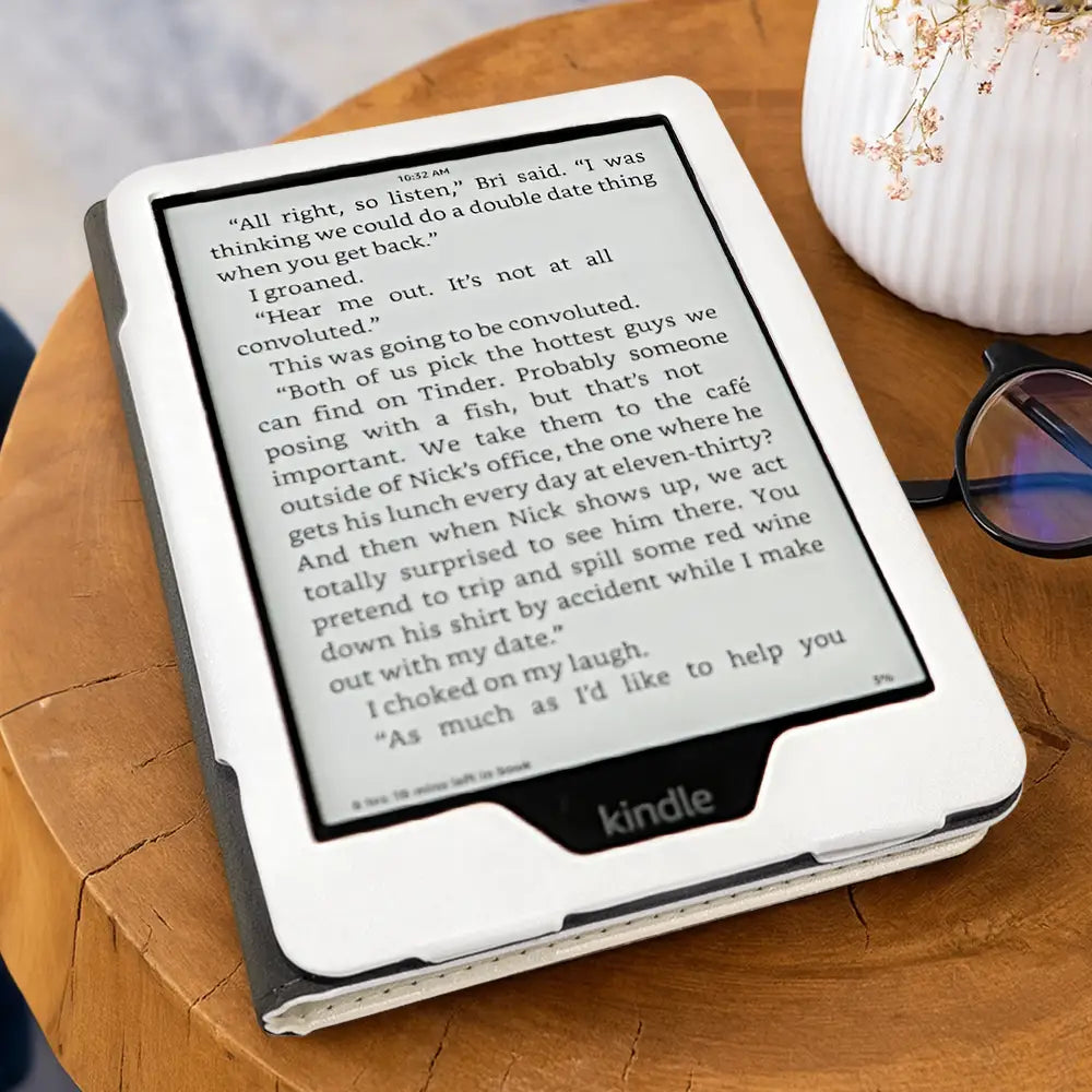 Reading, Gift For Yourself, Gift For Women, Happy - God Says I Am Bible Birth Month Flower - Personalized Kindle Paperwhite Case With Stand