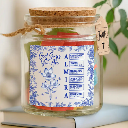 God Says You Are - Personalized Bible Verse Jar