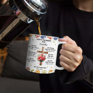 Christian,Gift For Wife,Gift For Girlfriend,Gift For Yourself,Gift For Women,Gift For Mother,Gift For Grandma,Gift For Daughter,Gift For Sibling,Gift For Sisters,Gift For Bestie - God's Promises Birth Flower Bouquet - Personalized White Edge-to-Edge Mug
